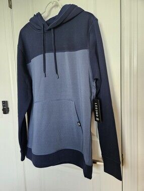 NWT MENS LEG3ND Blue Two-Tone Pullover Hoodie SIZE Medium